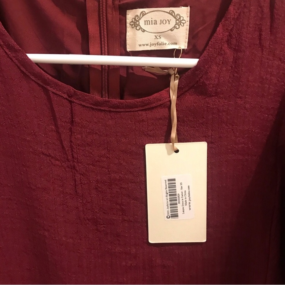 Girls Joyfolie Lakynna Dress in Garnet Burgundy sz xsmall - Picture 5 of 7